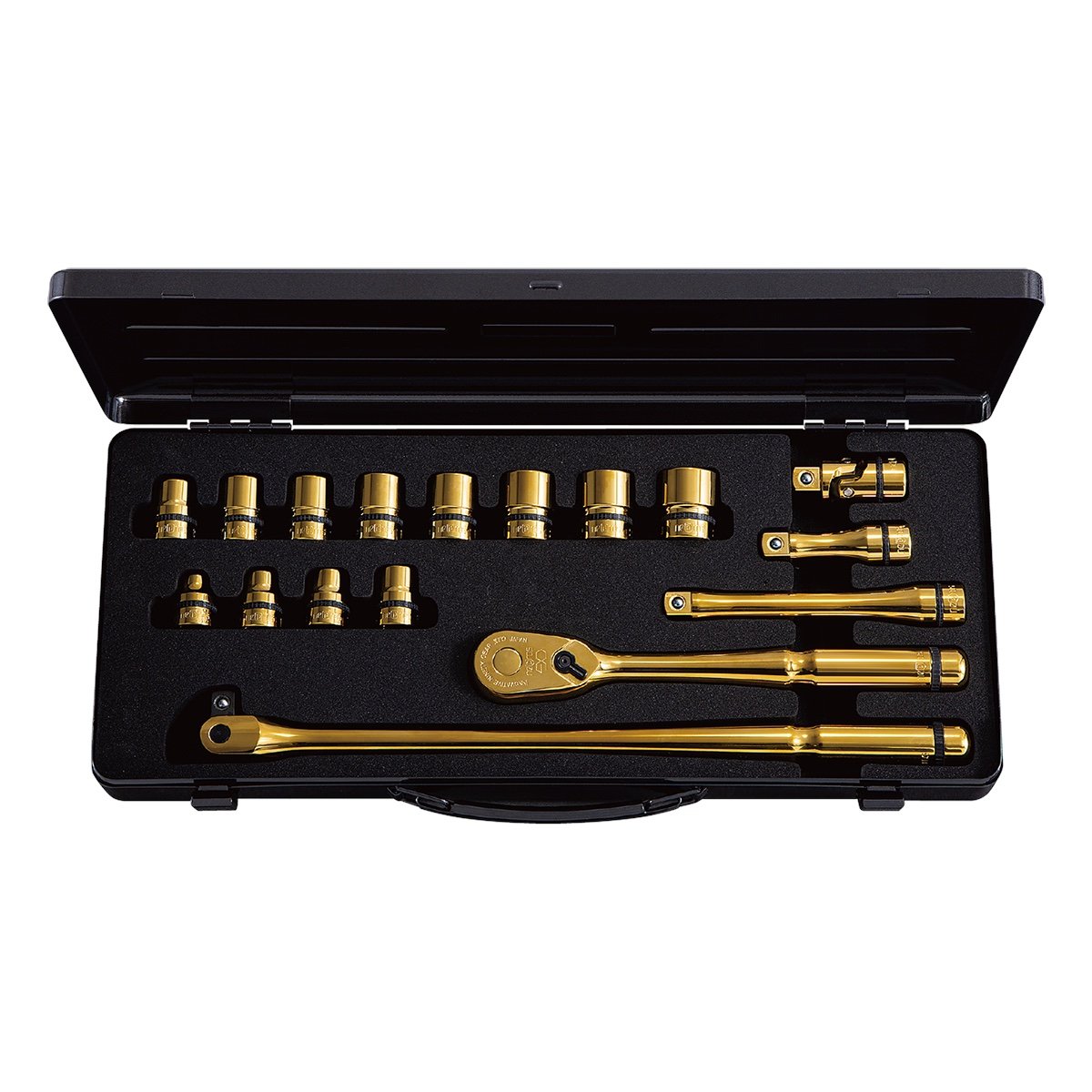 nepros 1/2sq. Socket Wrench Set (17 pcs.) Artisan Gold