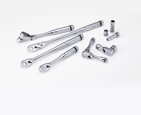 New line up for 3/8”sq. ratchet handle NBR390A series, Tool sets, Tool case, and URUSHI ratchet handle