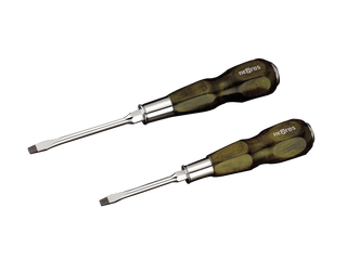 Slotted Screwdrivers (Wooden Grip)